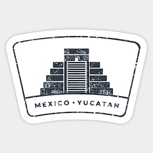 Vintage Textured Chichén Itzá Sticker